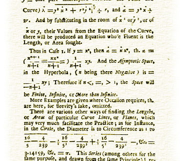 Mathematical treatise showing Pi