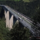 Autobahn bridge and traffic