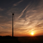 wind turbine and sun