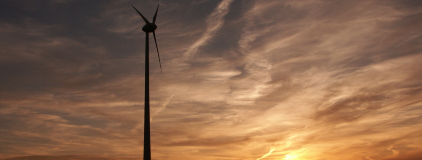 wind turbine and sun