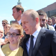 Putinversteher selfie in Moscow