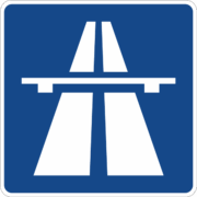 Autobahn road sign