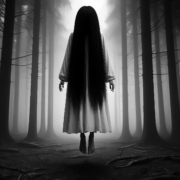 Mysterious figure hovering in the air