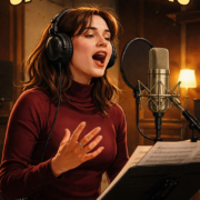 Woman singing sprechgesang